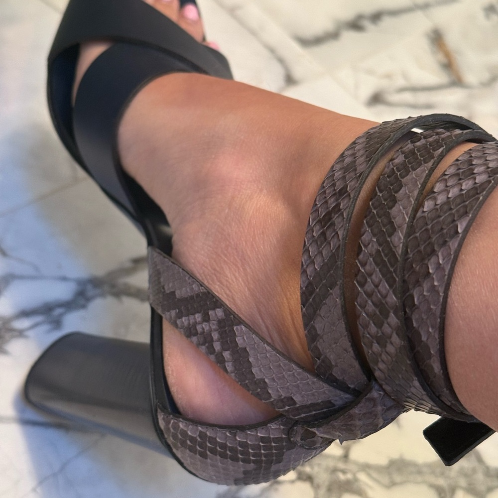 Gucci Stacked Python Leather Candy Heel... - image 7